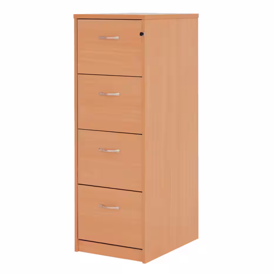 SOS DORKING BEECH 4 drawer wooden filing cabinet