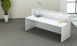 SOS Free Standing White Gloss RECEPTION Counter