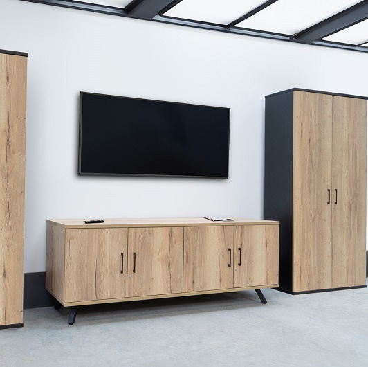 Venice 2000 Executive Credenza - Grey Oak