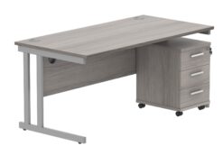 SOS VALUE GREY OAK 1600 Rectangular desk
