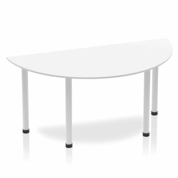 SOS Popular 1600 white SEMI CIRCULAR meeting table – Surrey Office Supplies