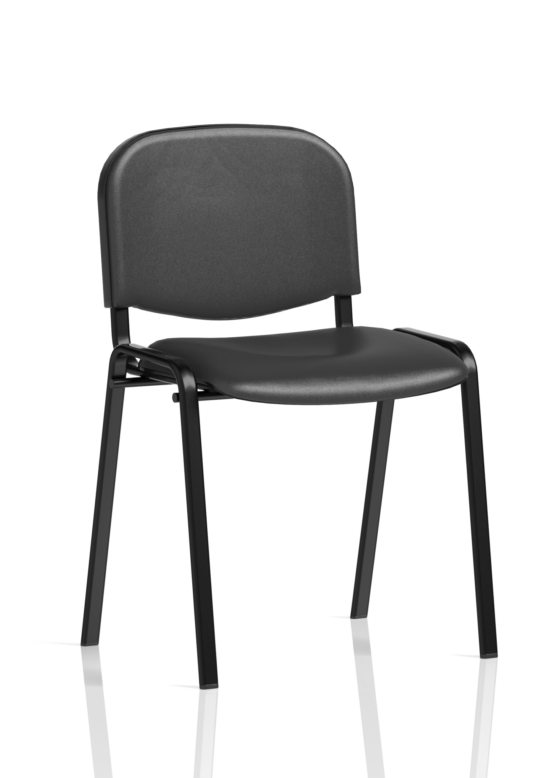ABINGER Black VINYL stacking chairs