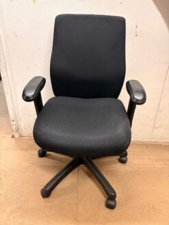 High back BLACK operator chairs with adjustable everything