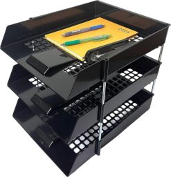 SOS Black plastic letter trays